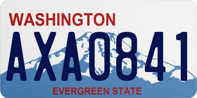 WA license plate AXA0841