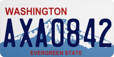 WA license plate AXA0842