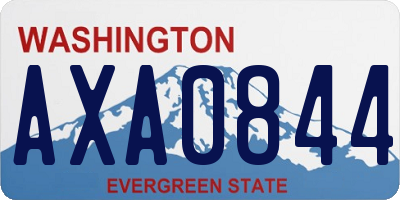 WA license plate AXA0844