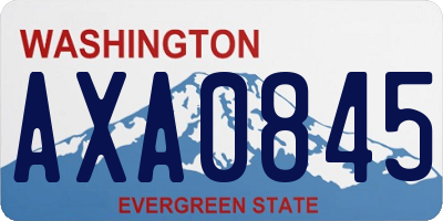 WA license plate AXA0845