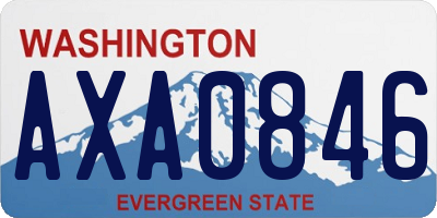 WA license plate AXA0846