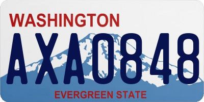 WA license plate AXA0848