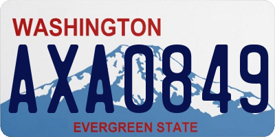 WA license plate AXA0849