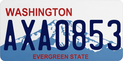WA license plate AXA0853