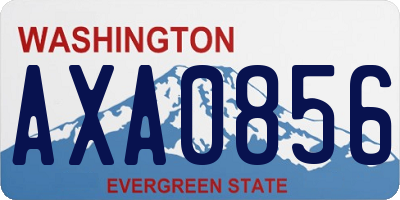 WA license plate AXA0856