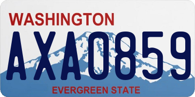 WA license plate AXA0859