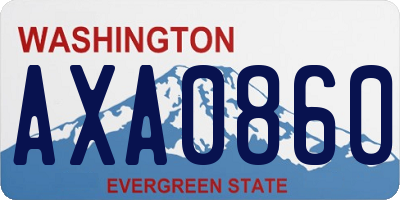 WA license plate AXA0860