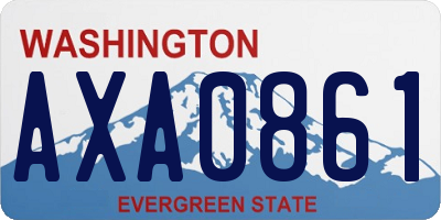 WA license plate AXA0861