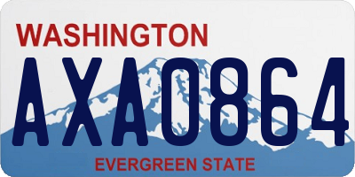 WA license plate AXA0864