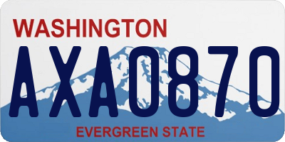 WA license plate AXA0870