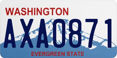 WA license plate AXA0871