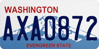 WA license plate AXA0872