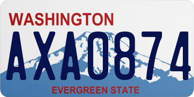 WA license plate AXA0874
