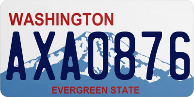 WA license plate AXA0876