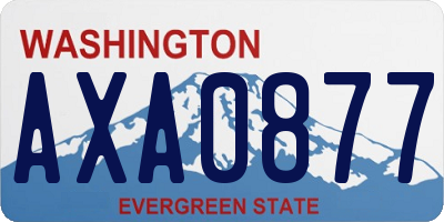 WA license plate AXA0877