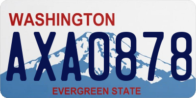 WA license plate AXA0878