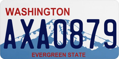 WA license plate AXA0879