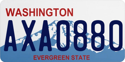 WA license plate AXA0880