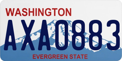 WA license plate AXA0883