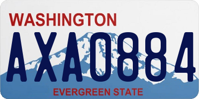 WA license plate AXA0884