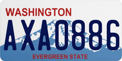 WA license plate AXA0886