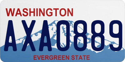 WA license plate AXA0889