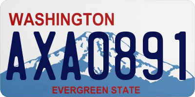 WA license plate AXA0891
