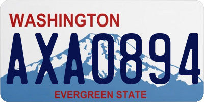 WA license plate AXA0894