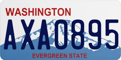 WA license plate AXA0895
