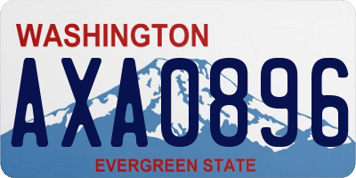 WA license plate AXA0896