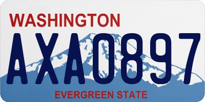 WA license plate AXA0897
