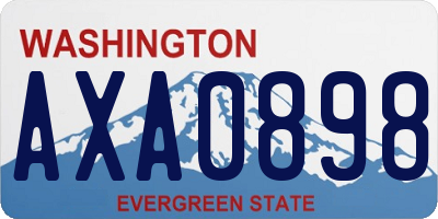 WA license plate AXA0898