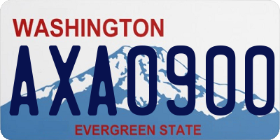 WA license plate AXA0900