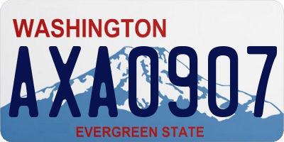WA license plate AXA0907