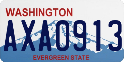 WA license plate AXA0913
