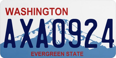 WA license plate AXA0924