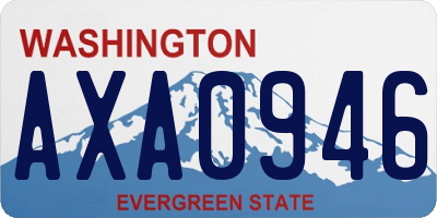 WA license plate AXA0946