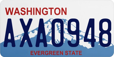 WA license plate AXA0948