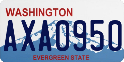 WA license plate AXA0950