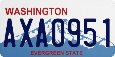 WA license plate AXA0951
