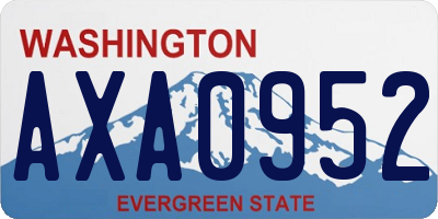 WA license plate AXA0952