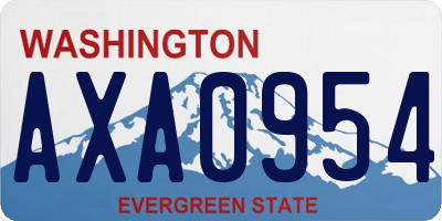 WA license plate AXA0954