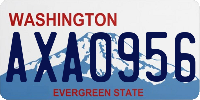 WA license plate AXA0956
