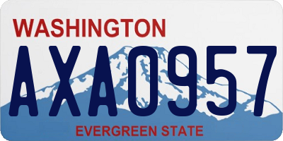 WA license plate AXA0957
