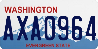WA license plate AXA0964