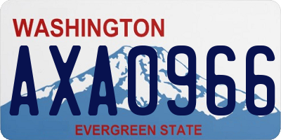 WA license plate AXA0966