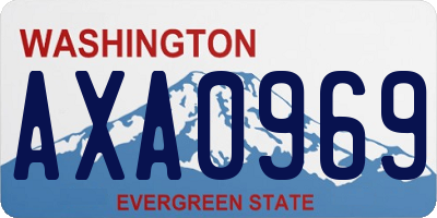 WA license plate AXA0969