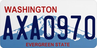 WA license plate AXA0970