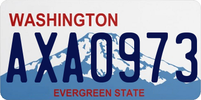 WA license plate AXA0973