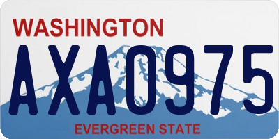 WA license plate AXA0975